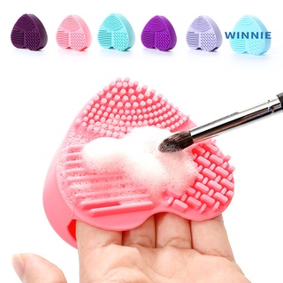 [winnie] love heart wash cepillos cosméticos limpiador de silicona herramienta de limpieza