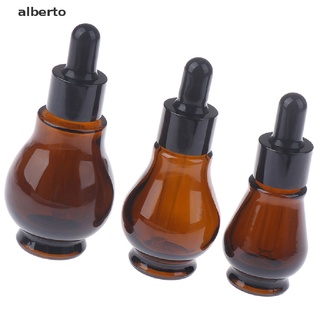 [alberto] 10/20/30 ml botellas vacías de cristal marrón con pipeta para aceite esencial [alberto]