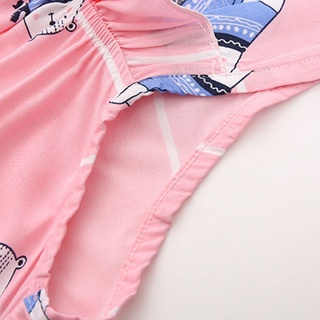 uni niños niñas verano sin mangas camisón de dibujos animados fresa camisón pijamas (4)