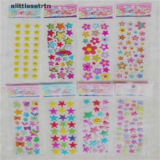 [alittlesetrtn] 5Pcs/Lot Cute Star Flower Bubble Stickers Cartoon Kids Classic Toys Stickers [alittlesetrtn]