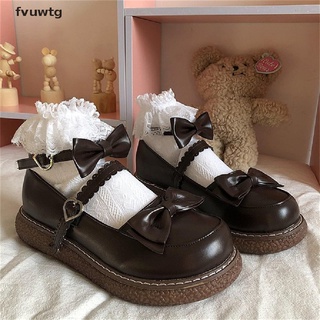 Fvuwtg Mary Jane shoes Japanese Style Lolita Shoes Bow tie Women Vintage Soft Girls Platform College Student Cosplay Costume Shoes 2021 CL