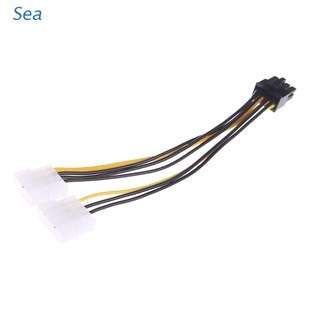 Sea 2x 4 Pines Molex LP4 A 8 PCI Express Tarjeta De Vídeo ATX PSU Cable Adaptador De Alimentación