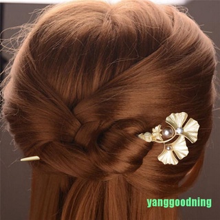 Clip para el cabello dorado con perlas Flores y hojas-accesorio para mujer boda