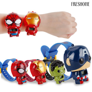 freshone Marvel Vengadores Iron Man The Hulk Spider Capitán América Reloj De Juguete