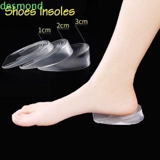 Almohadillas transparentes de Gel de desmond de silicona para el cuidado de los pies plantillas arco soporte plantillas Alturaening Pad zapatos plantillas