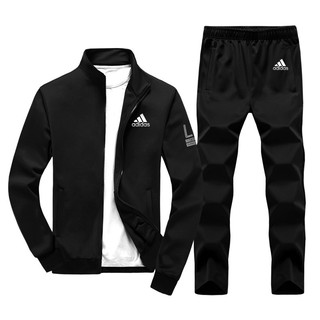 ! Adidas - traje deportivo de algodón transpirable para hombre, talla grande, suéter y pantalones