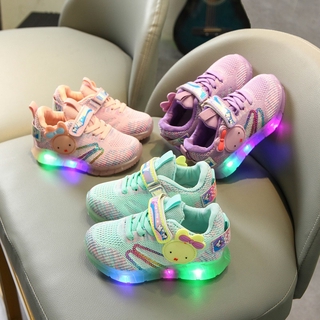 1-6 años de edad niños y niñas zapatos deportivos, moda de los niños LED intermitente zapatos, malla transpirable zapatos para correr, niñas zapatos casuales, zapatos de luz de los niños