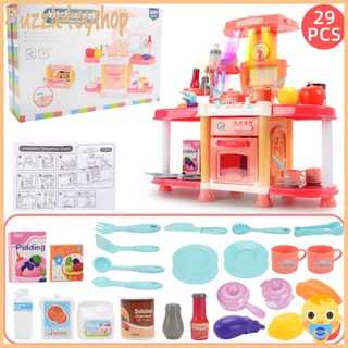 Pz niños grande cocina conjunto de pretender juego de juguetes de cocina comida miniatura juego hacer casa educación juguete para niña niño