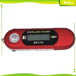Wici 8GB USB 2.0 Flash Drive LCD reproductor de música MP3 con radio FM 8G rojo