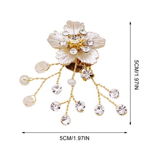 meng Shoe Clip Flower Gold Luxury Elegant DIY Women Lady Shoes Handmade Crystal Pearl Decoration High Heel Sandals Charms Accessories (6)