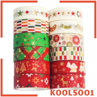 [KOOLSOO1] 12 rollos Washi cinta de papel DIY Scrapbooking Craft pegatina enmascaramiento decoraciones regalo