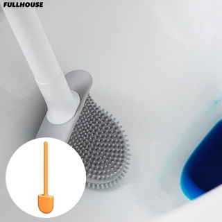 Fullhouse 4 colores cepillo de inodoro Flexible suave limpieza inodoro cerdas cepillo de secado rápido para el hogar