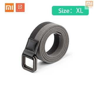 (original) Qimian hombres CT3801 ocio deportes 38 mm cintura elástica cinturón de los hombres cinturón doble anillo hebilla de aleación Elast