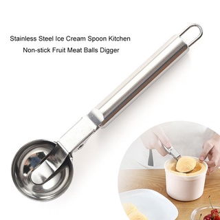 ❉COD❉ Stainless Steel Ice Cream Spoon Kitchen Non-stick Fruit Meat Balls Digger