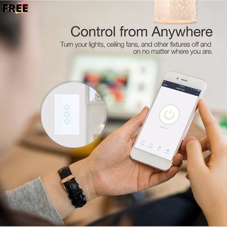 Tuya Wifi Smart Light Touch Switch 100-250V life/tuay APP Mando A Distancia Trabajo Con alexa Google home Ee.uu .