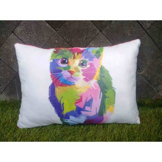 Gato personaje Animal almohada - mosaico gatito almohada - caja de animales almohada - perro gato almohada