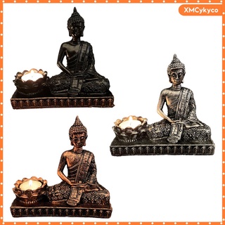 Buddha Statue Tea Light Holder, Meditation Candle Holder, Praying Buddha Figurine Home Dcor