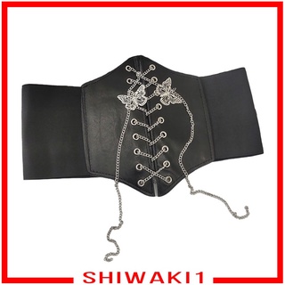 [SHIWAKI1] Cintura elástica vestidos accesorios, cinturones ajustables Cincher cinturón para Halloween Steampunk renacimiento Festival mascarada mujeres cintura