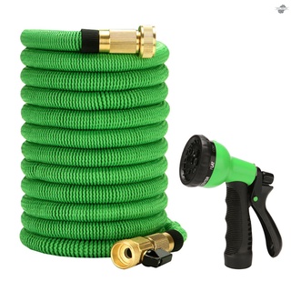 pistola de agua para jardín de coche spray con manguera expandible con boquilla de 6 funciones duradera manguera de agua flexible (50ft)