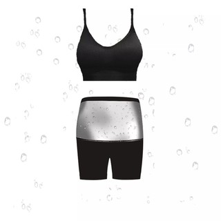 2 unids /Set Bralette and Sweat pantalones conjunto deporte Yoga traje Top y Slim sudadera Panty para mujeres con acolchado Wanita Baru Thermo Pembentuk Badan 2021