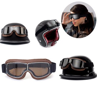 Gafas Retro de motocicleta Glasse para casco Harley Pilot Cruiser