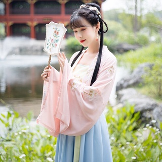 Rosa Hanfu vestido tradicional ropa primavera verano hadas aire elegante mejorado antiguo diario disfraz Cosplay Hanfu mujeres (6)