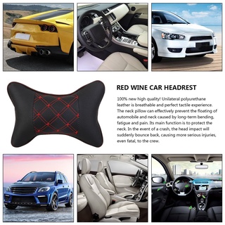 0825# PU & Cloth Auto Safety Car Headrest Breathe Seat Head Neck Rest Pillow