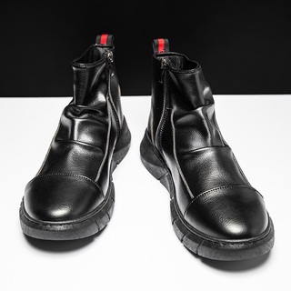 Los Hombres De La Moda Retro Martin Botas De Alta Parte Superior Al Aire Libre De Herramientas Zapatos Clásicos De Cuero