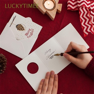 LUCKYTIMEE New Year Merry Christmas Thanks Card Best Wishes Christmas Greeting Card Stickers Cards with Envelopes Party Supplies Wishes Card Wishing Message Cards