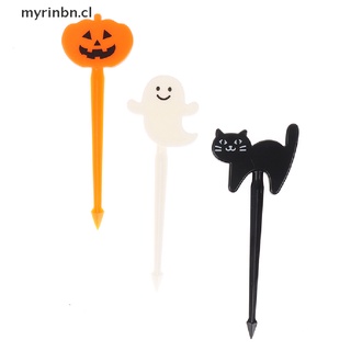 [myrinbn] 6 Pzs Mini Tenedor De Frutas Para Halloween/Dibujos Animados/Pastel/Postres/Comida/Pick CL
