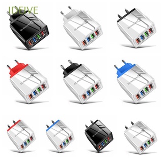 IDEIVE Fast 4-Port 3A Charger Quick Charge USB Charger Phone Adapter Travel Portable Multi-Port Tablet Charge EU/US Plug