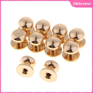 10pcs Round Head Copper Nail Rivet Button Stud Screw Sewing Leather Craft