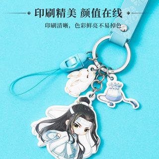 Mo Dao Zu Shi Lan Wangji Wei wuxian Garland Keychain Cosplay Cartoon Acrylic Bag Pendant Keyings Gifts (1)