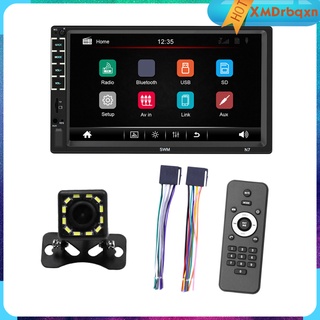7\\\" 2 Din Touch Screen Car MP5 Player FM Radio USB/AUX/FM 4 Light Camera