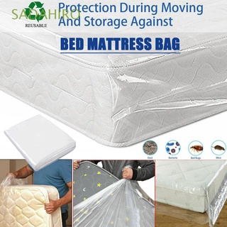 sadahiro s/l funda de colchón transparente funda protectora de polvo suministros para cama universal de almacenamiento impermeable hogar protector de colchón