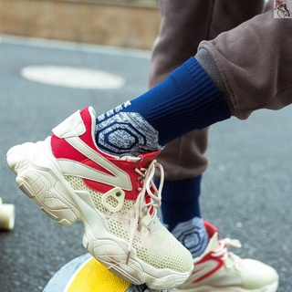 los hombres calcetines deportivos grueso cojín acanalado puño transpirable wearable absorbe la humedad antideslizante calcetines de fútbol correr ciclismo