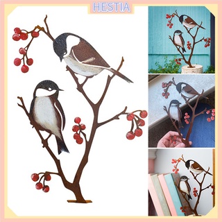 chickadees on branch silueta de hierro color metal arte hogar escritorio decoración (1)