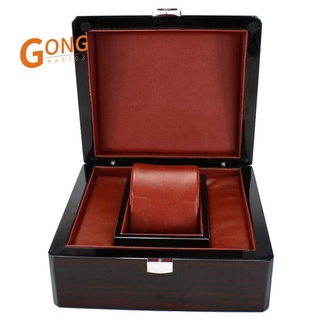 Fashion Luxury Black Single Slot Wooden Watch Case Paint Box Travel Jewelry Watch Storage Showcase Display Box