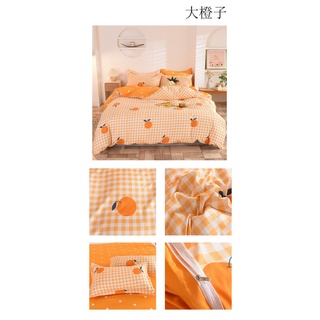 ins estilo lavado de algodón de cuatro piezas juego de ropa de cama edredón cama individual estudiante dormitorio edredón otoño e invierno tres-pi (9)