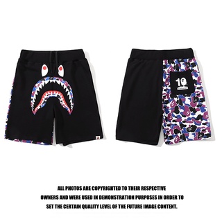 original hot sale 2021 bape hip hop impresión tendencia playa hombres pantalones cortos deportivos patchwork moda pantalones cortos