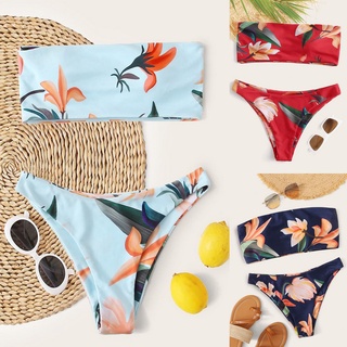 Neiyiya❀ Women Prints Sexy Bikini Push-Up Padded Swimwear Swimsuit Beachwear Set SHEIN