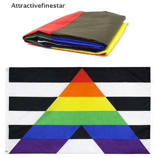 [afs] 90 x 150 cm lgbt rainbow pride gay straight ally flag [attractivefinestar]