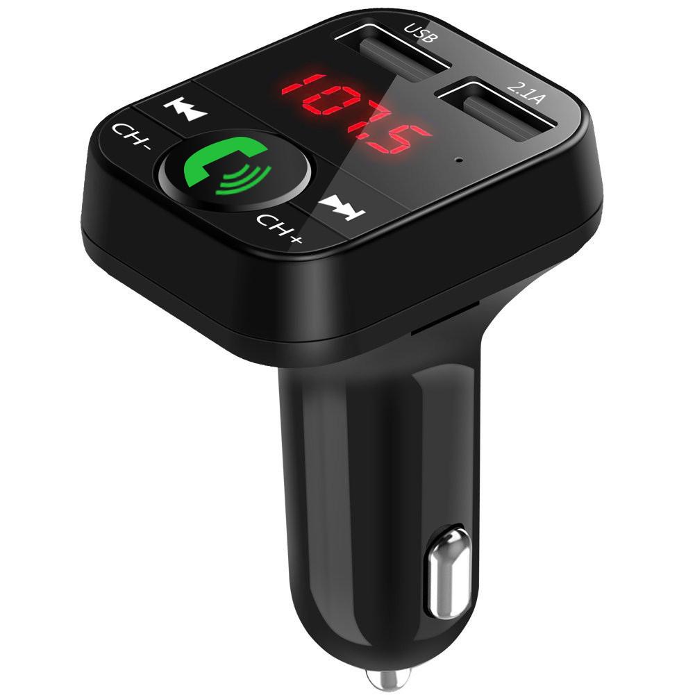 Kit de coche manos libres inalámbrico Bluetooth FM transmisor LCD reproductor MP3 cargador USB