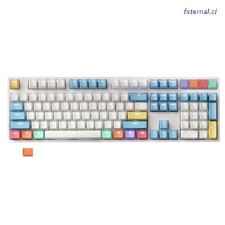 fxt 108 teclas colorido diseño de tiza pbt teclas retroiluminadas para teclado cherry mx
