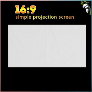 16:9 portátil plegable proyector de pantalla montado en la pared cine en casa teatro 3D de alta definición de proyección de la pantalla de lona