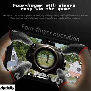 1 Pair Phone Games Sweat-proof Finger Gloves Thumbs Finger Cover Non-slip Sleeve For PUBG Touch Screen Game Practical Access APRICITY