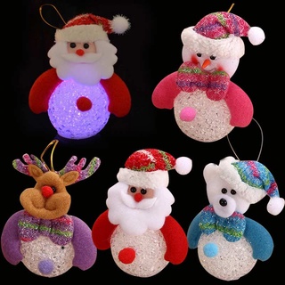 Adornos Luminosos/reno/papá Noel/muñeca De nieve/oso/Alce Para decoración De árbol De navidad (3)