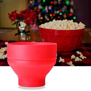 #ETL Microwave Foldable Popcorn Bucket Silicone Popcorn Bowl Creative Bucket