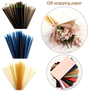 TAURITE 20pcs Birthday Wrapping Paper Gift Gift wrapping paper Flower Bouquet Party Decoration Striped Paper Waterproof Multicolor Flowers Crystal Glass Paper/Multicolor