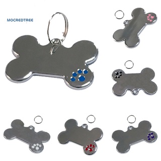 [suministros para mascotas] linda etiqueta de hueso para perro anillo de metal grabado id collar con nombre colgante placa de nombre (4)